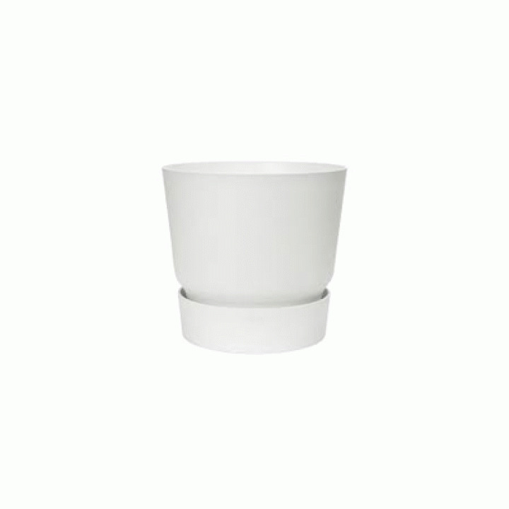 Elho Greenville Bloempot - Rond - Wit - 20 cm