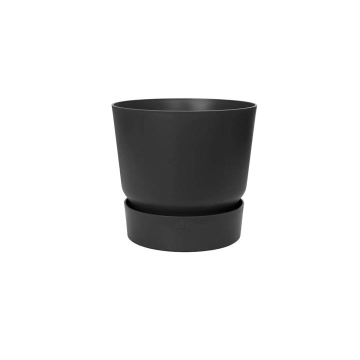 Elho Greenville Bloempot - Rond - Living black - 20 cm