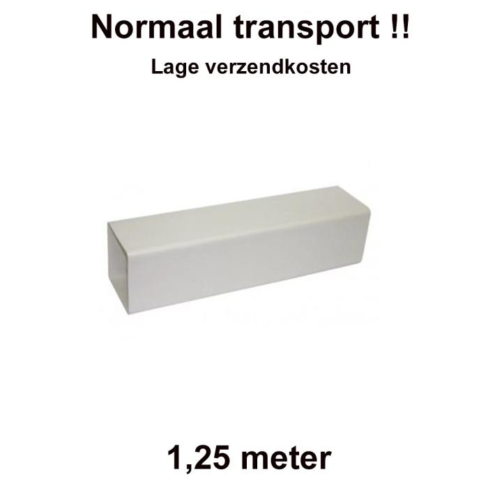 Square line halve regenpijp vierkant 65mm 1.25 meter - Wit