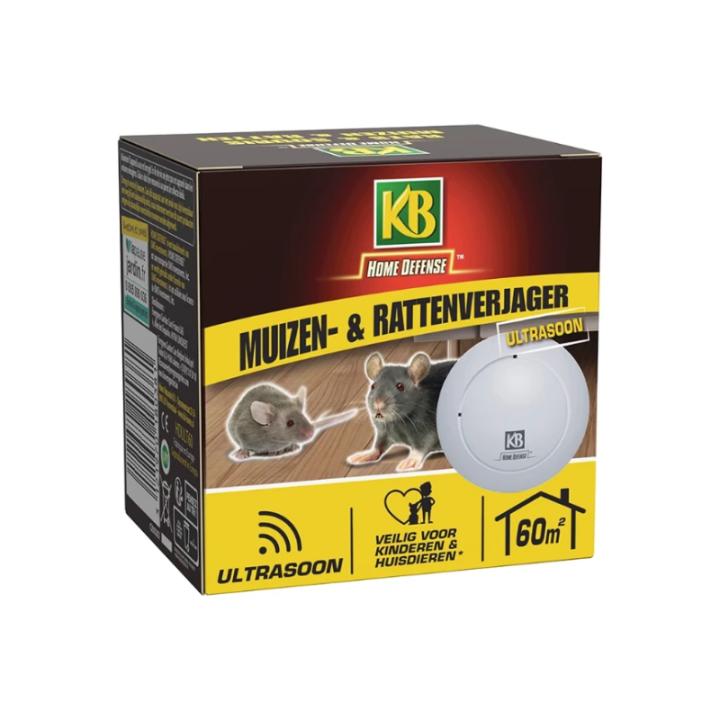KB Home Defense Muizen- en Rattenverjager Ultrasoon - 60 m2