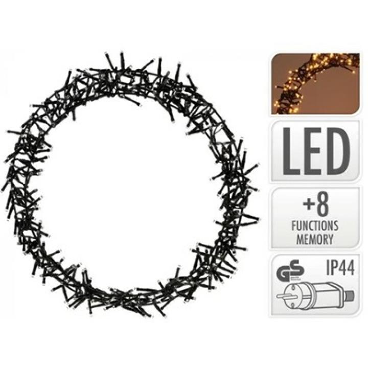 Kerst krans 38cm - 300 led - extra warm wit - 8 standen