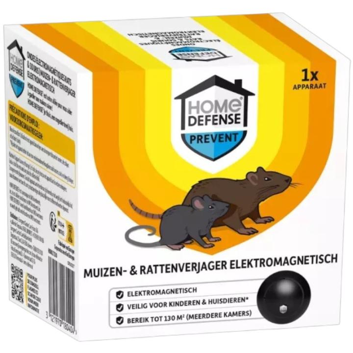 Muizen- & Rattenverjager | Home Defense | 130m² Elektromagnetische Muis en Rat Verjager