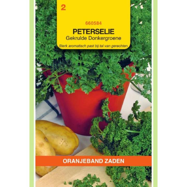 Oranjeband Peterselie Gekrulde Donkergroene