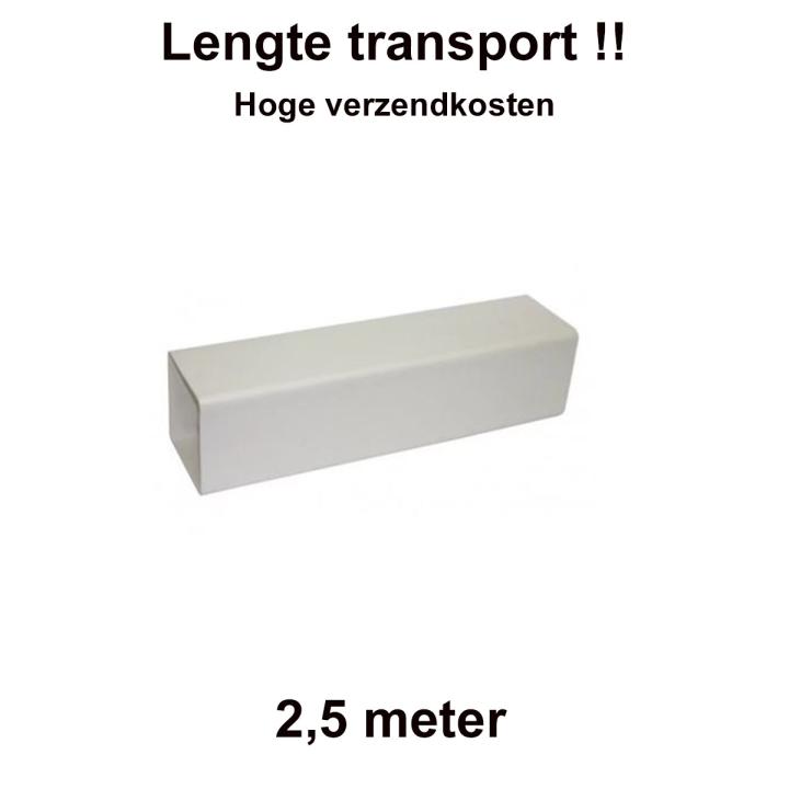 Square line regenpijp vierkant 65 mm wit 2.5 meter