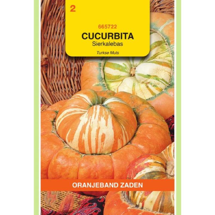 Oranjeband Cucurbita Sierkalebas Turkse Muts