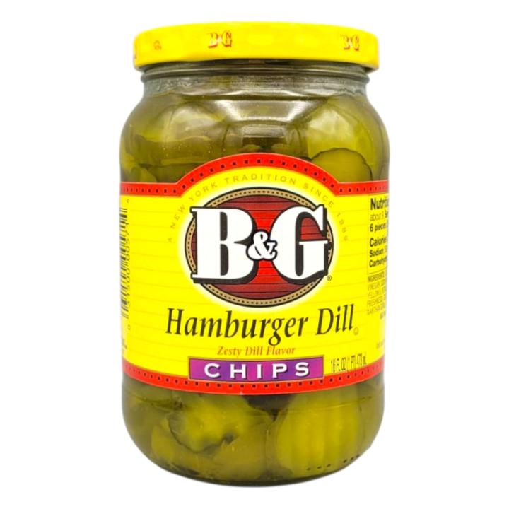 B&amp;G Hamburger Dill Chips, 473ml