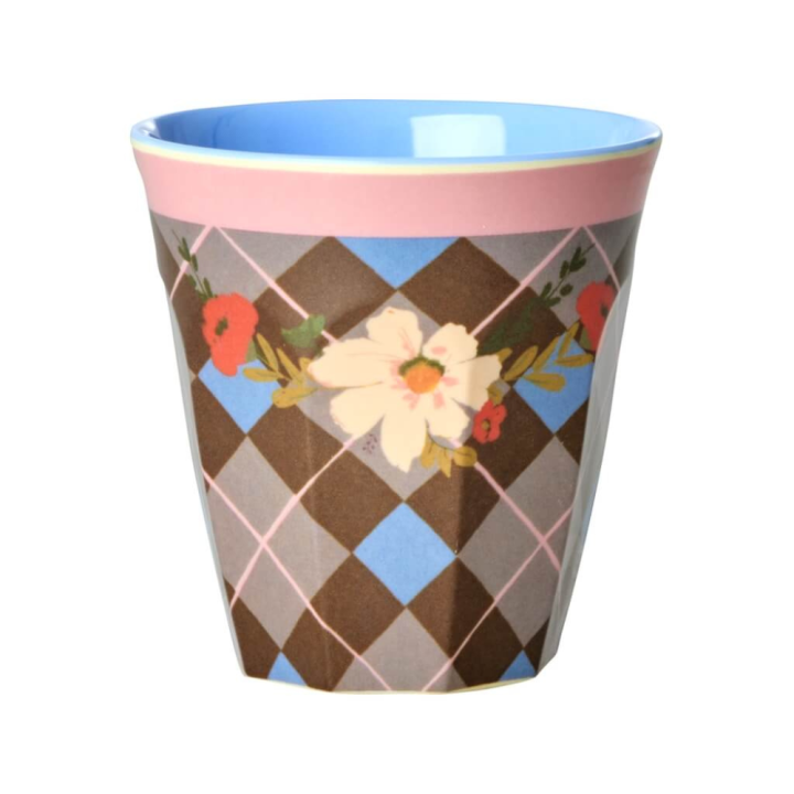 Melamine beker medium Tile print - Rice