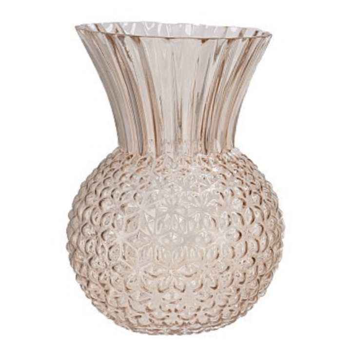 Glazen vaas Natural - Beige - in 2 maten - 22cm Hoog