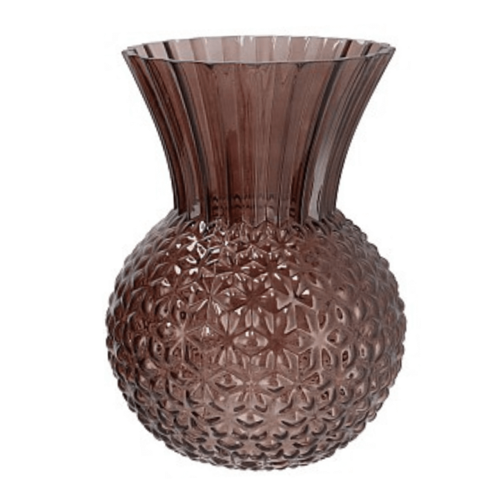 Glazen vaas Natural - Bruin - in 2 maten - 27cm Hoog