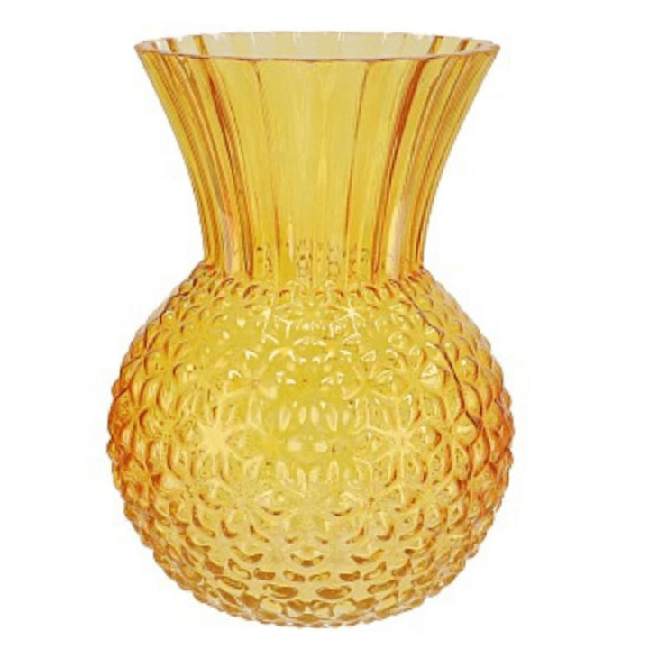 Glazen Vaas Dutch Geel- in 2 maten - 22cm Hoog