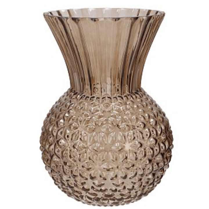 Glazen vaas Natural - Zand - in 2 maten - 22cm Hoog
