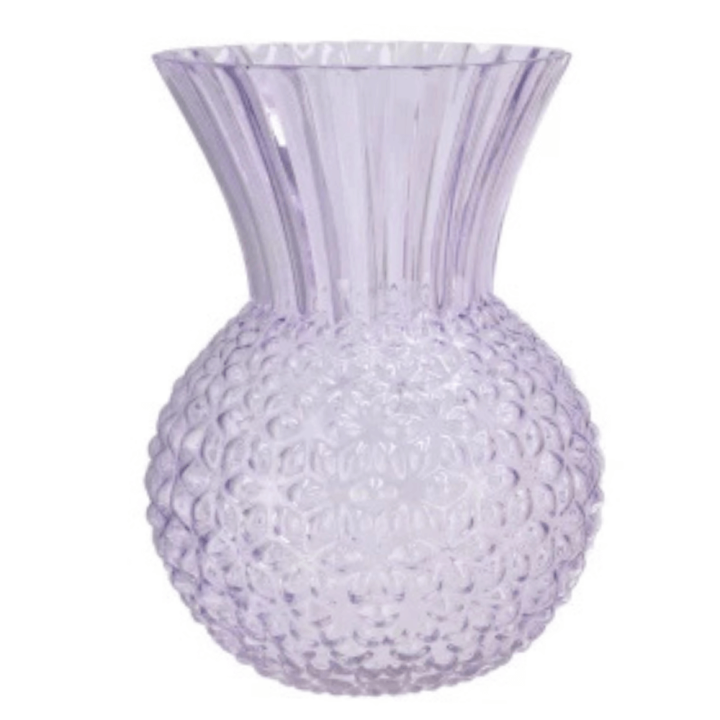 Glazen vaas Dreamy Pastel Lila - In 2 Maten - 27cm Hoog