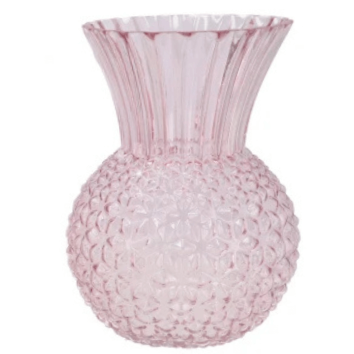 Glazen vaas Dreamy Pastel Roze - In 2 Maten - 22cm Hoog