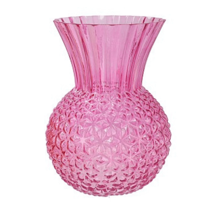 Glazen Vaas Dutch Roze - in 2 maten - 27cm Hoog