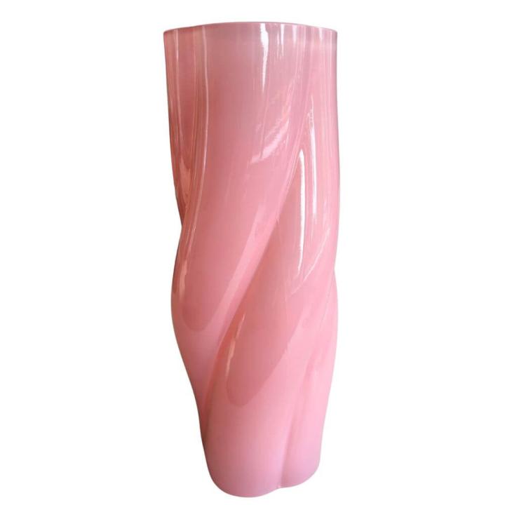 Glazen Vaasje Twisted - Roze– 30 cm hoog