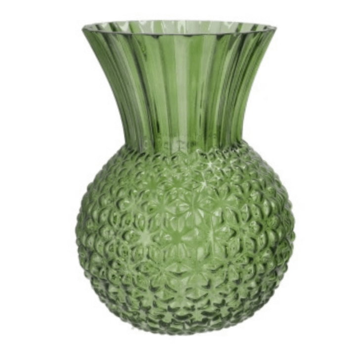 Glazen vaas Senna Summer - groen - in 2 maten - 27cm Hoog