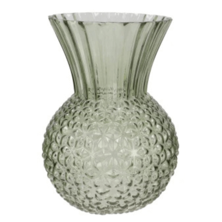 Glazen vaas Senna Summer - licht groen - in 2 maten - 22cm Hoog