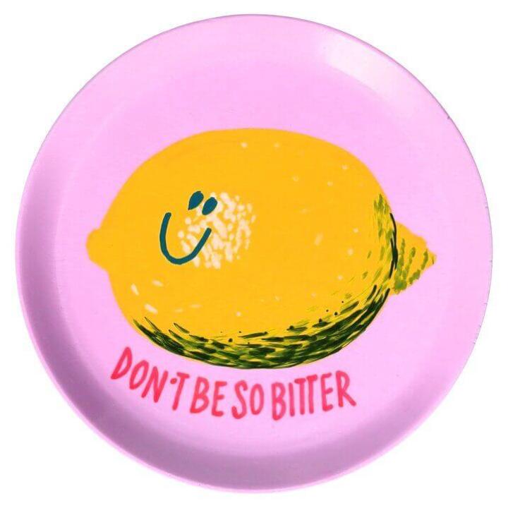Love Plate van Mangohout  " don't be so bitter " - maat S