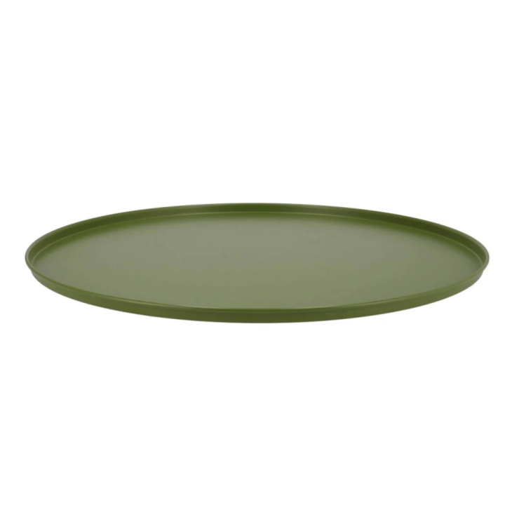 Metalen Plateau in olijf groen – Ø36 cm