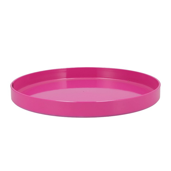 Rond Plateau hoogglans Pastel Fuchsia -Melamine - Ø32cm