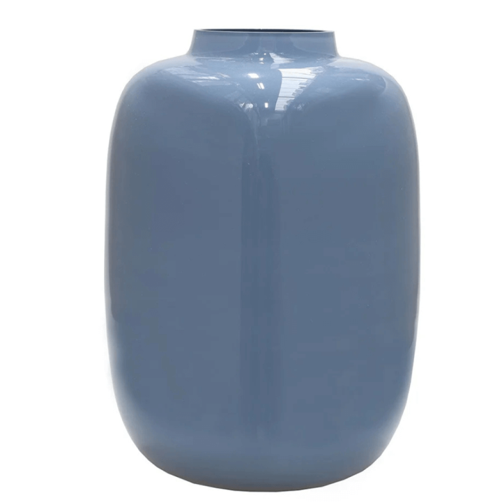 Glazen Vaas – licht Blauw/grijs - Large 35cm hoog