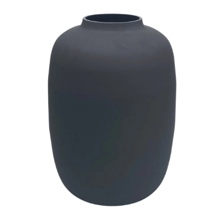 Glazen Vaas – Mat Zwart - Medium 29cm hoog