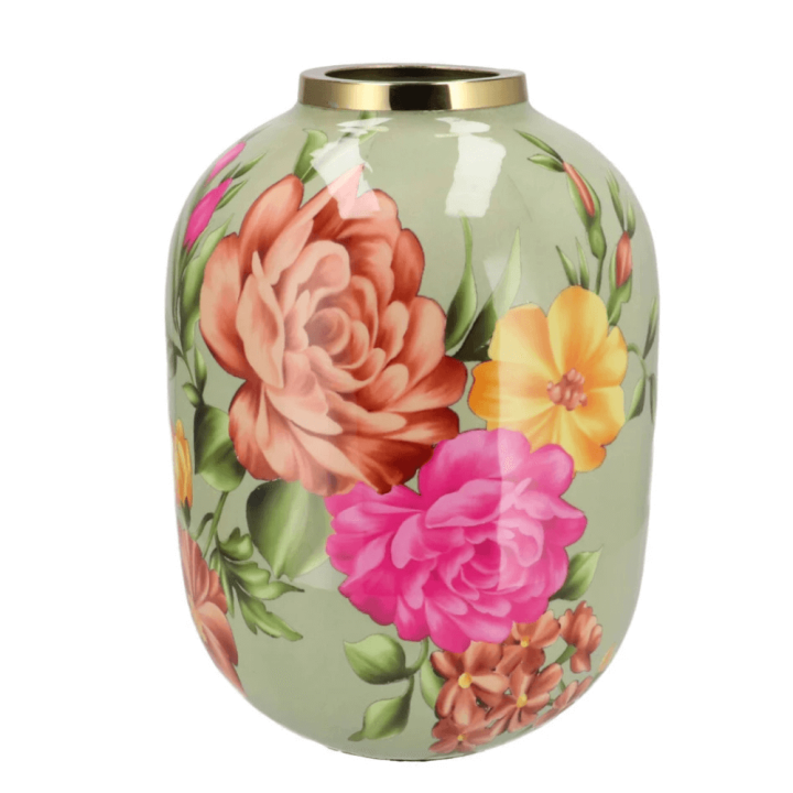 Vaas Flower Summer Green - 36cm hoog