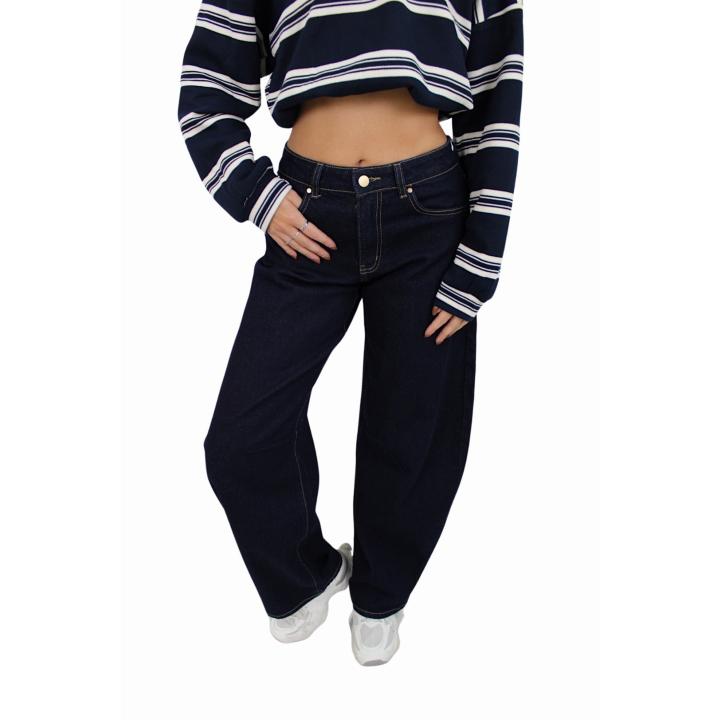 QUEEN HEARTS BALLOON FIT JEANS | DARK BLUE - 34/XS