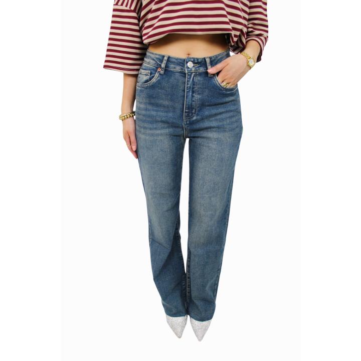 VS MISS WIDE LEG JEANS XJ383 | DARK WASHED BLUE - 34(XS)