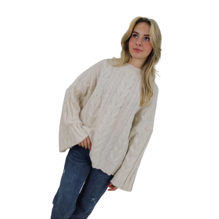 CABLE BASIC KNIT | VANILLA