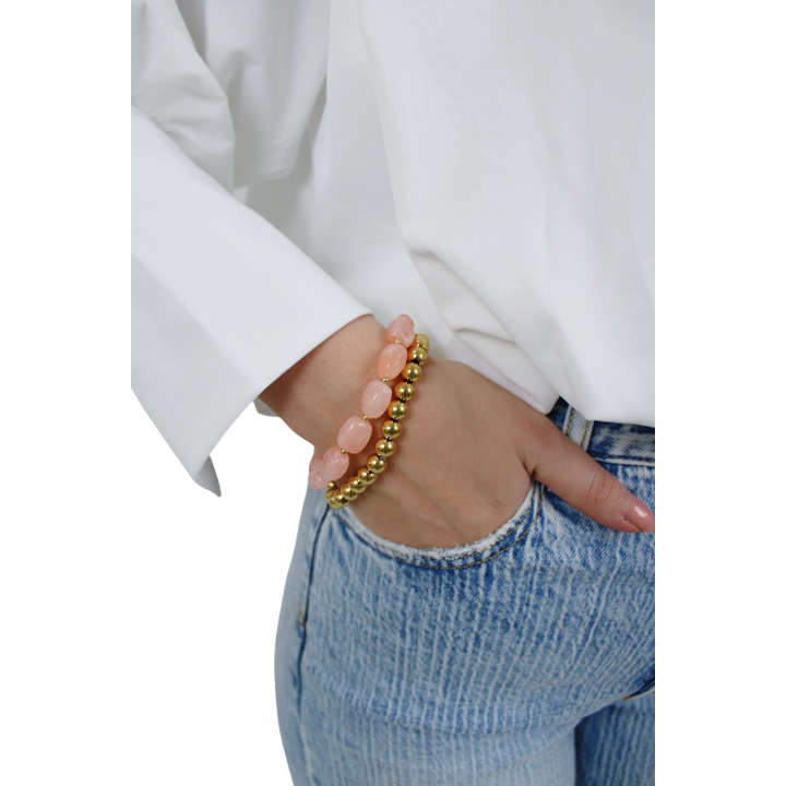 STONE BRACELET SET | PINK
