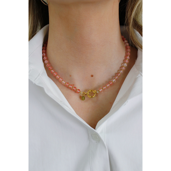 STONE NECKLACE | PINK