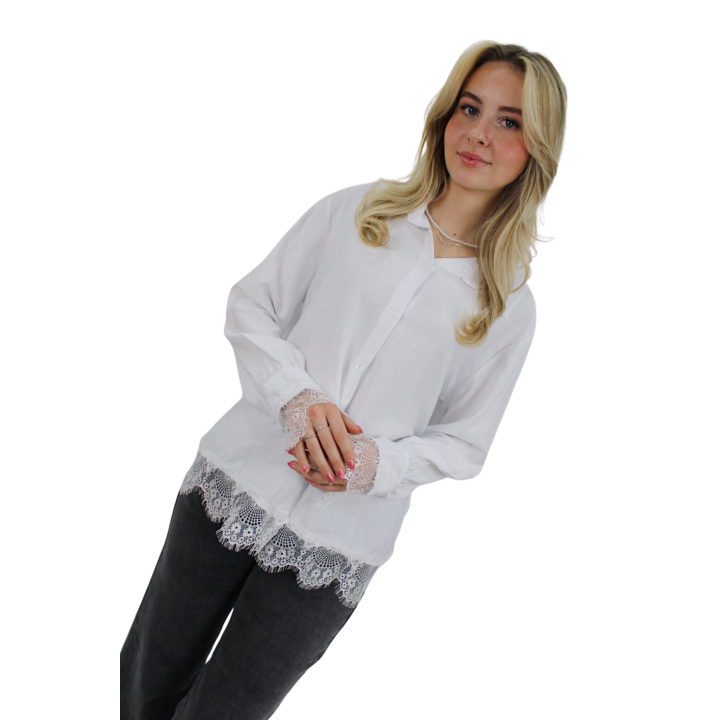 CUTE LACE BLOUSE | WHITE