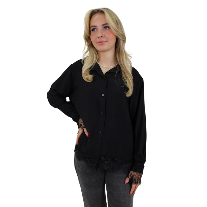 CUTE LACE BLOUSE | BLACK