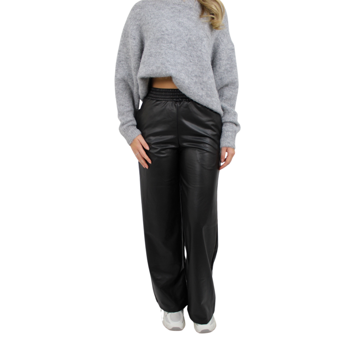 BY SWAN LEATHER LOOK PANTS | BLACK - S/M