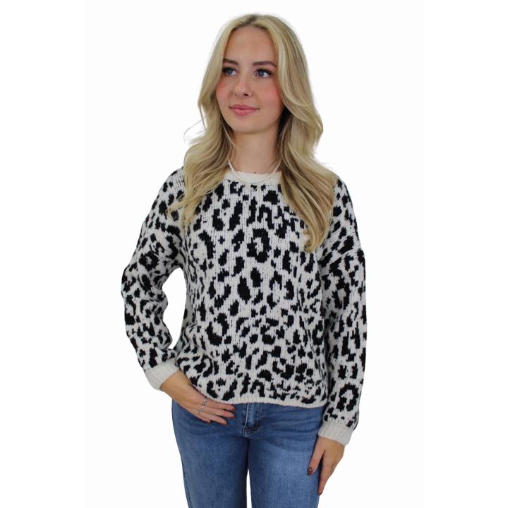 LEOPARD COMFY KNIT | BLACK