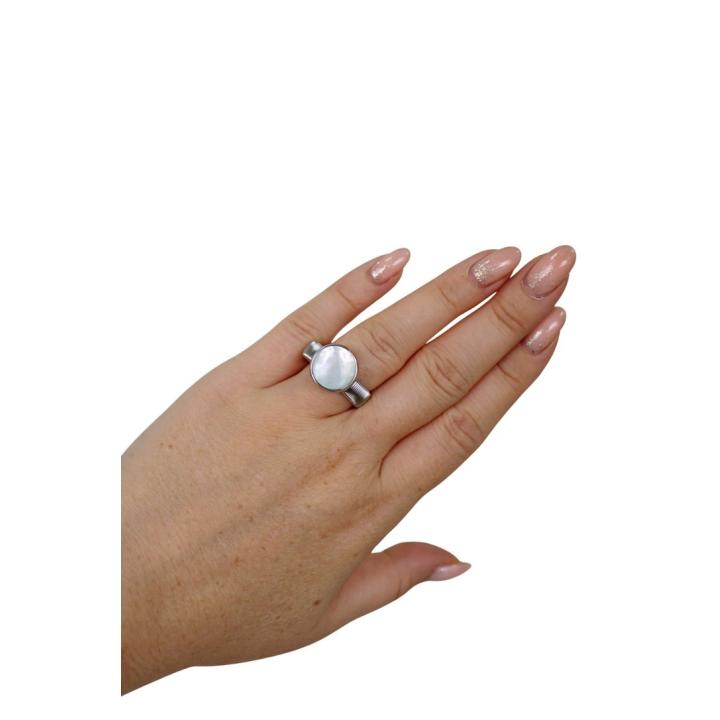 BIG STONE RING | ZILVER