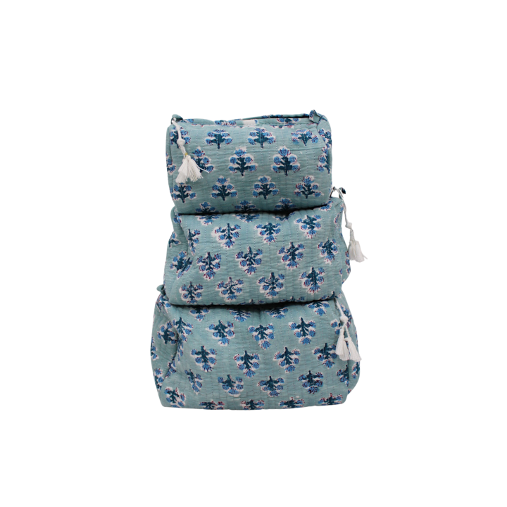 TOILET BAG | FLORAL BLUE - S