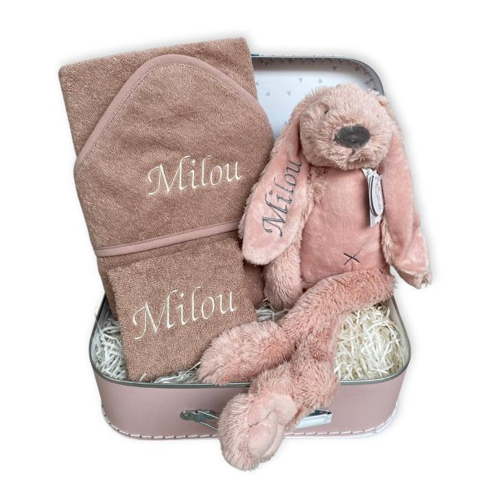 Kraamcadeau koffer Konijn Richie meisje | Happy Horse