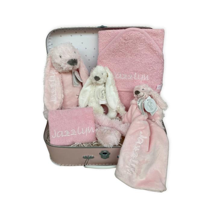 Kraamcadeau koffer Rabbit Richie meisje | Happy Horse