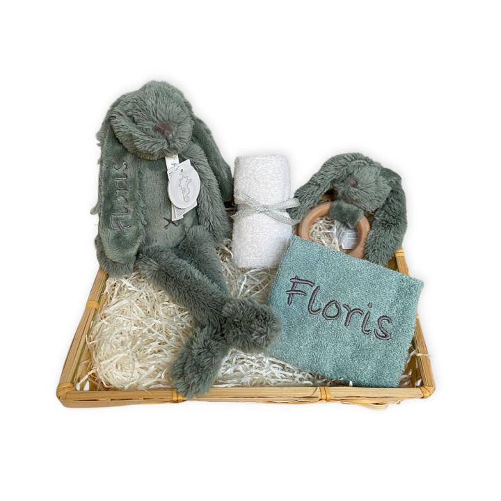 Kraammand Happy Horse I Groen & Wit