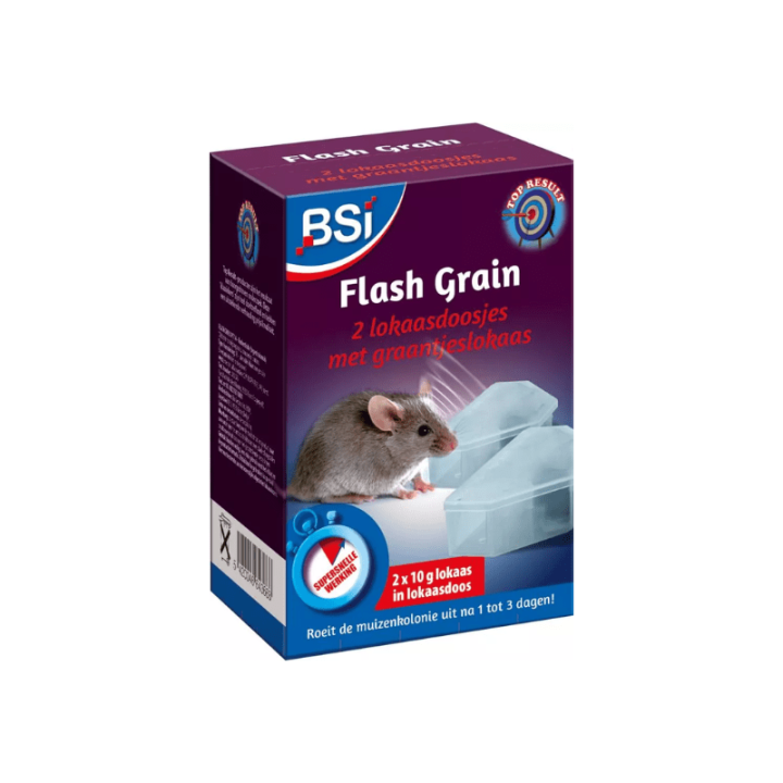 BSI Flash Grain Muizenlokdoos 10gr - 2 stuks