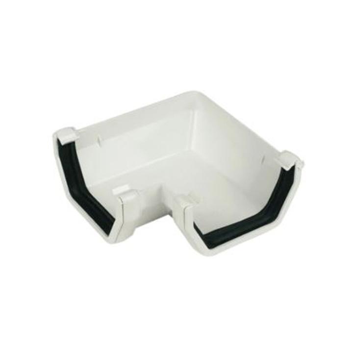 Square Line dakgoot 90° hoek Wit