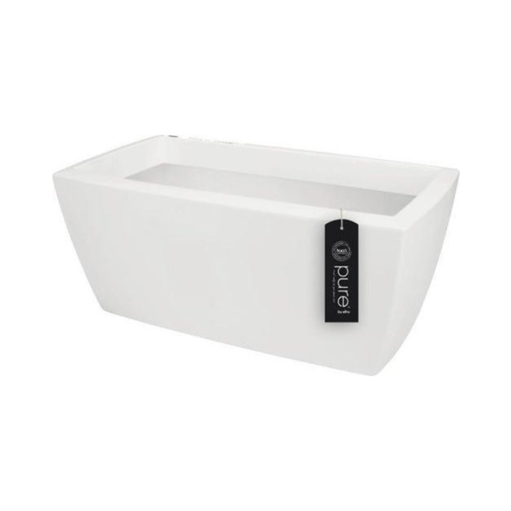 Elho Pure Soft Square Long 80 cm met Wielen - Wit