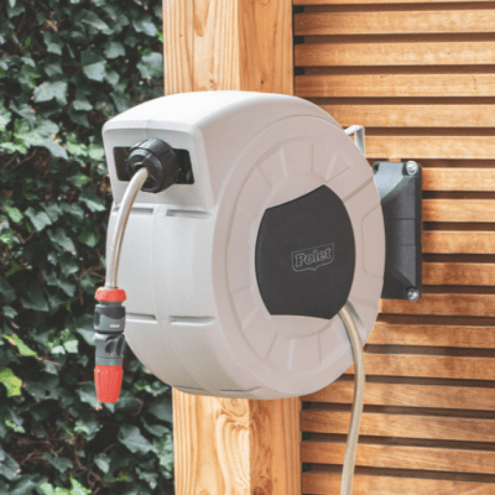Polet Wandhaspel met tuinslang - 25m