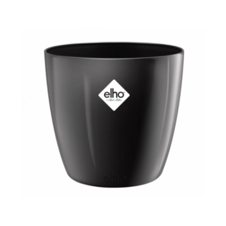 Elho Brussels Diamond Bloempot Rond Metallic Zwart - 18cm 