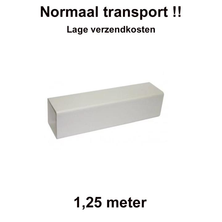 Square line regenpijp vierkant 65mm wit 1.25m