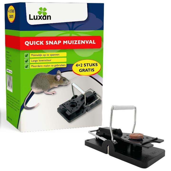 Luxan Quick Snap Muizenval | 4+2 stuks gratis
