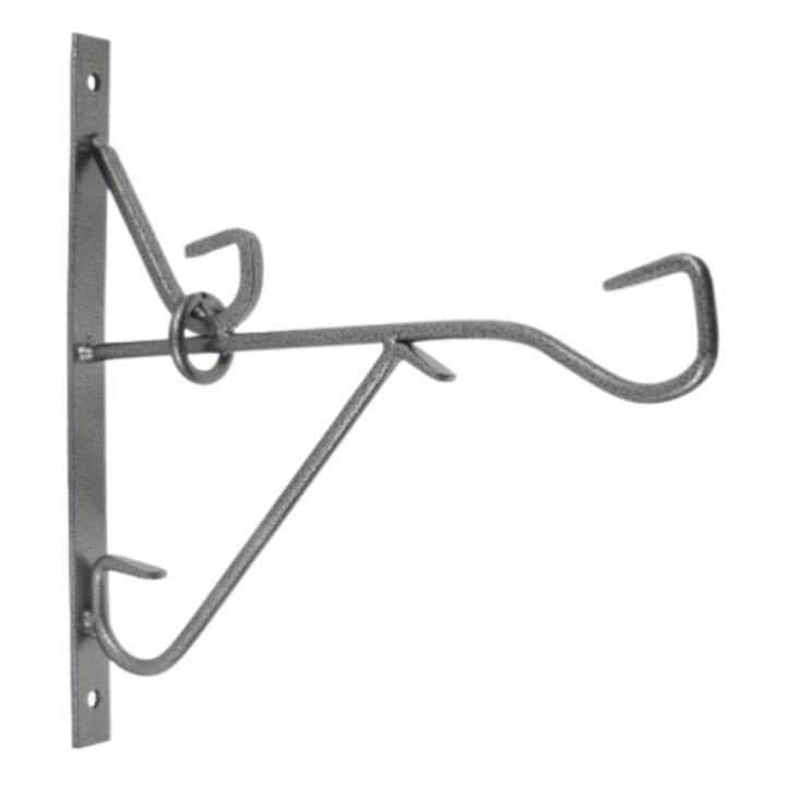 Nature Muurhaak Smeedijzer 25 cm - Zwart / grijs