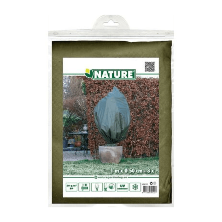 Nature Winterafdekhoes van Vliesdoek 3 stuks 100 x Ø50cm